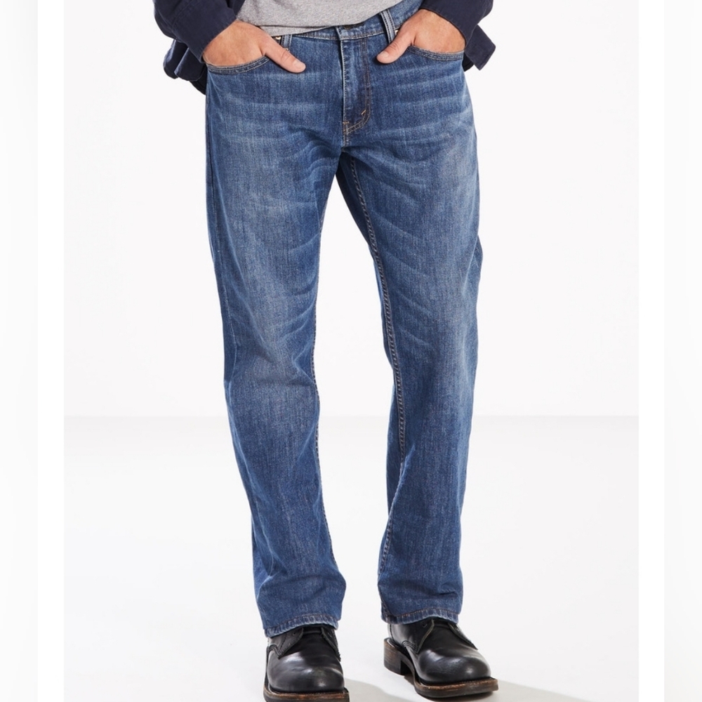 Levi's 559 Relaxed Straight Blue Jeans 48 X 30 BIG TALL Stretch *